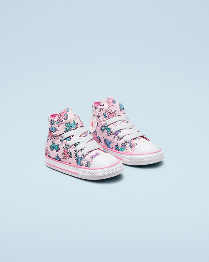 Tenisi Inalti Fete Converse Chuck Taylor All Star Easy-On Unicorns Roz Albastri | RO 13WIOZ132